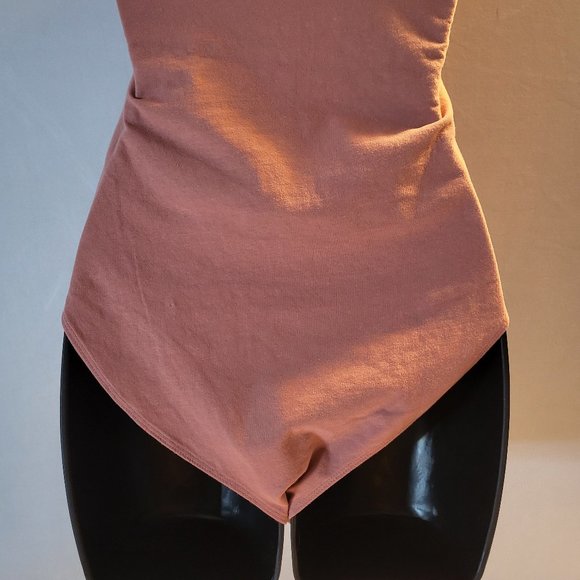 FOREVER 21 Women Size Medium Light Rose Color Bodysuit, GUC - Picture 8 of 9